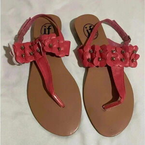 If Carnini size 7 floral summer  boho sandals